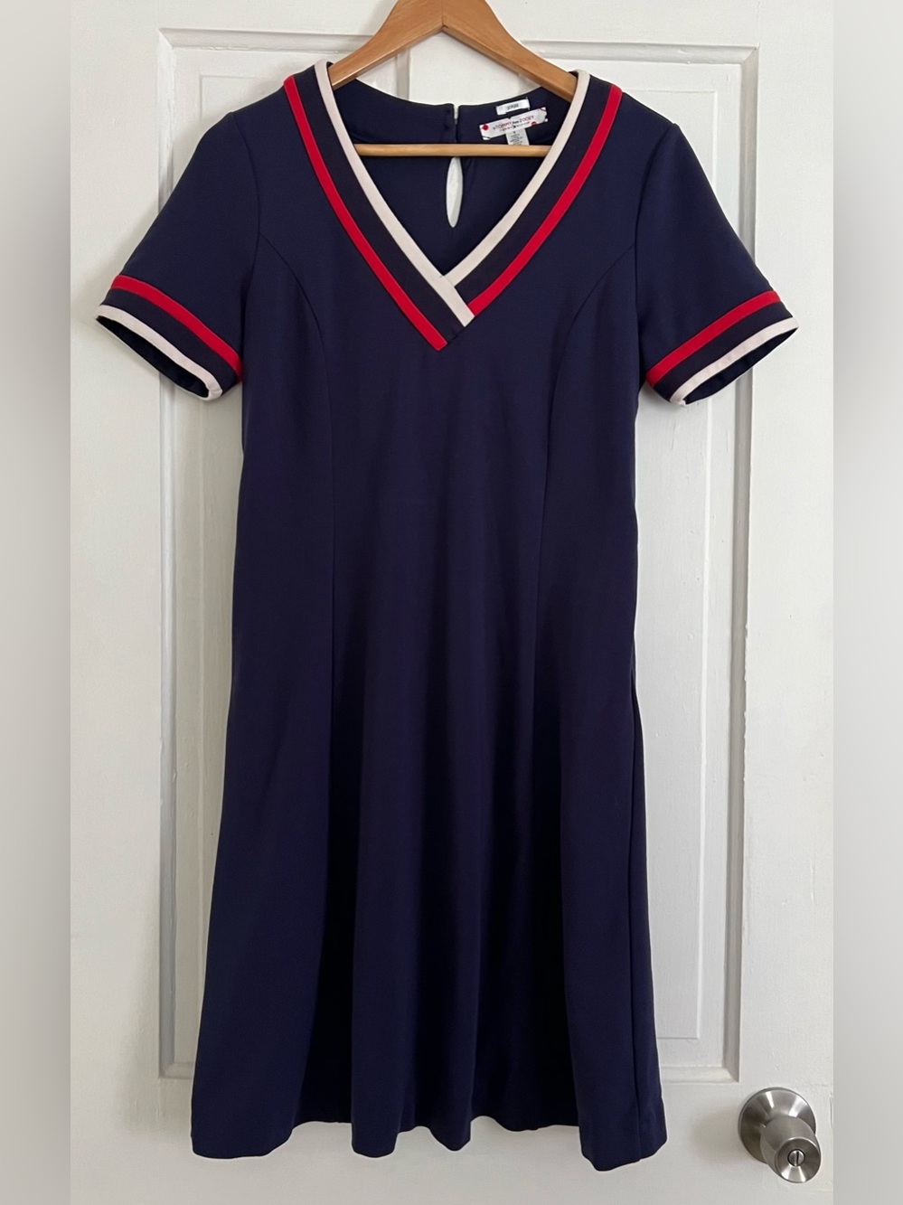 To Tommy From Zooey  2014 Collection Hilfiger Blue Retro Tennis Dress Size 8